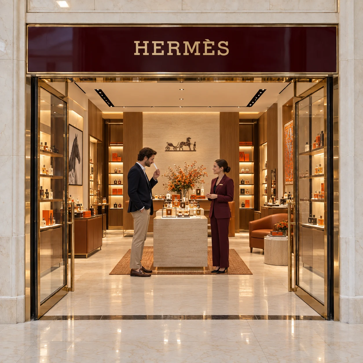 Le salon Hermès chez Passion Parfum