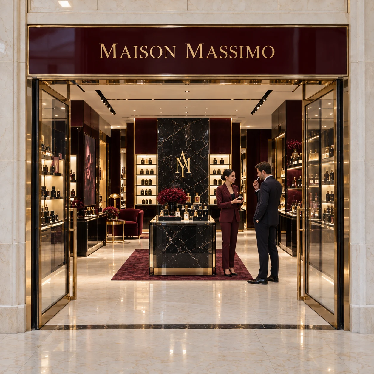 Entrada del salón Maison Massimo
